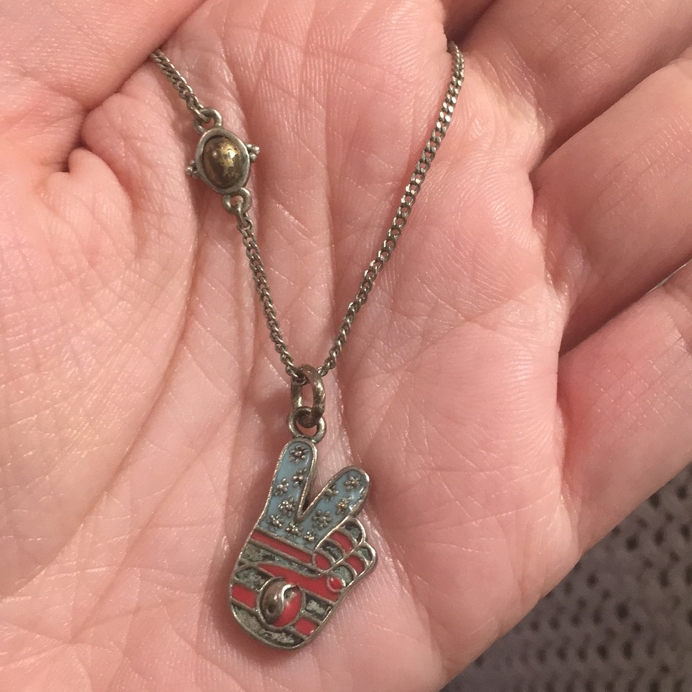 Lucky Brand Peace Sign Necklace